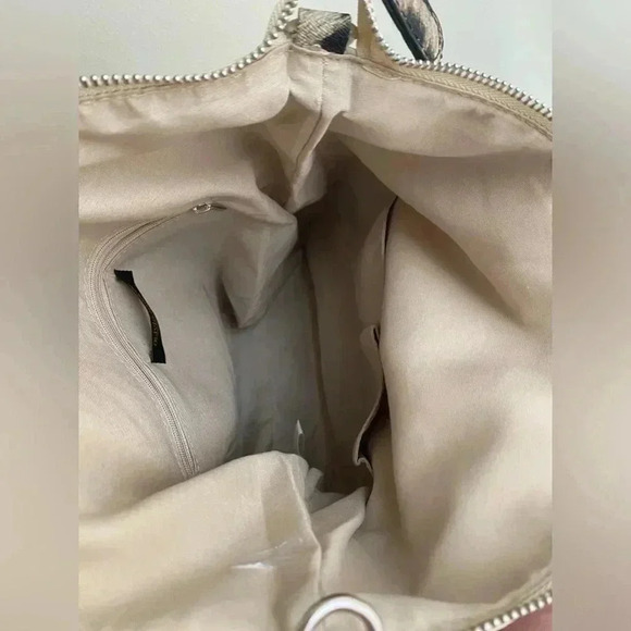 Olivia Miller Shoulder Crossbody Bag Tote Fold Over Purse Adjustable Strap Tan - Picture 10 of 12